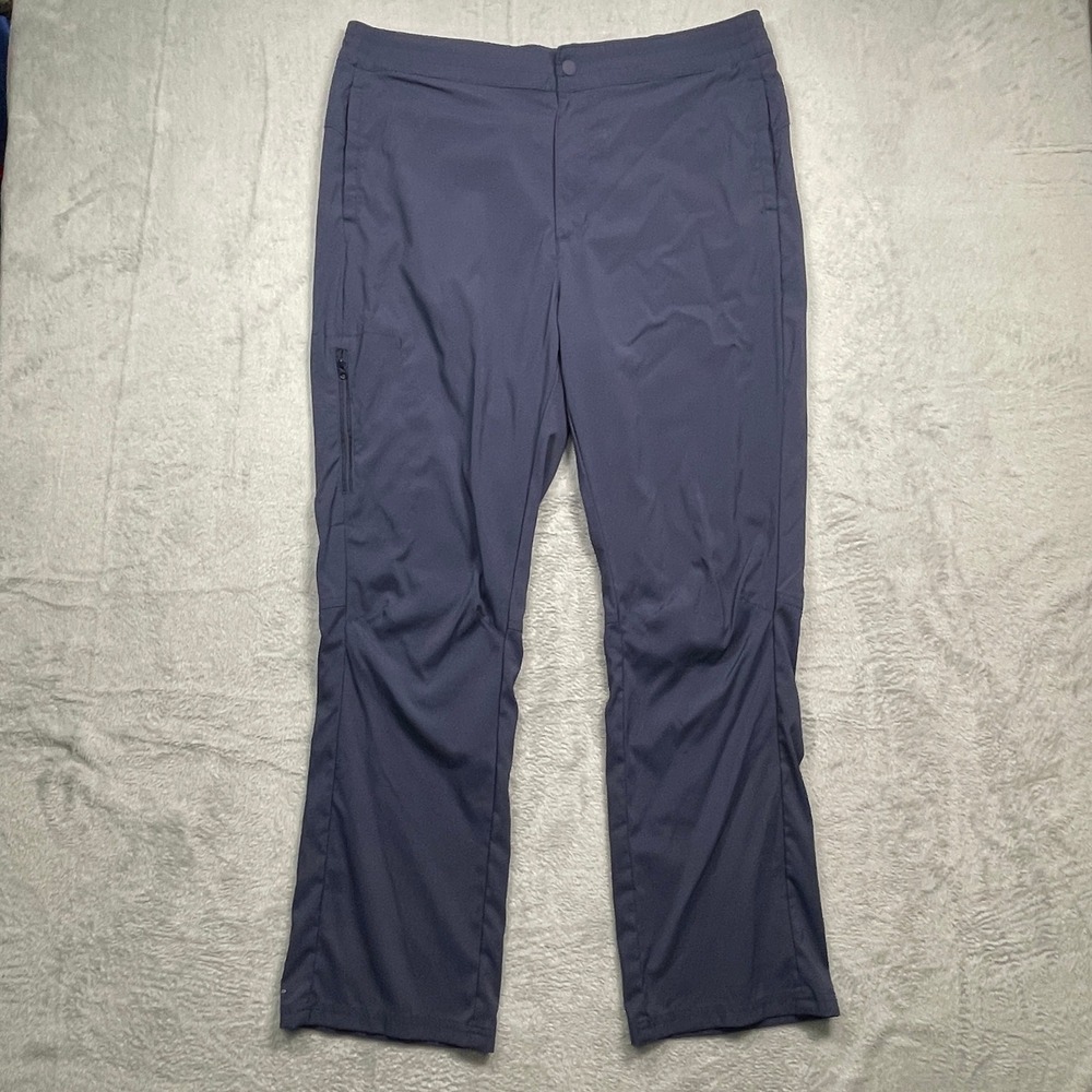 Columbia Hiking Pants Women 18W Blue Omni-Shield Ripstop Cargo Straight Leg